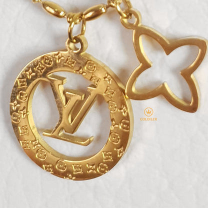 Cadena LV 2 dijes Mujer
