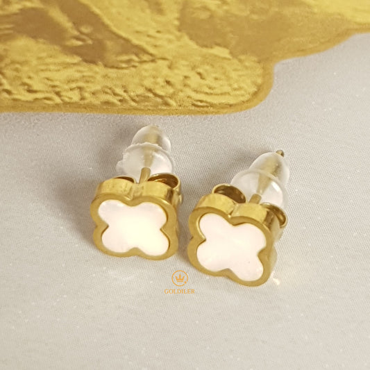 Aretes Trébol Blanco Z