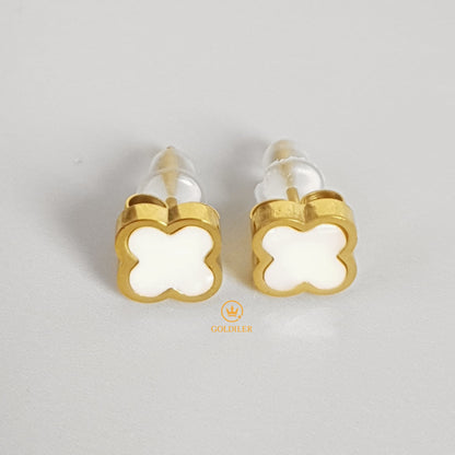 Aretes Trébol Blanco Z