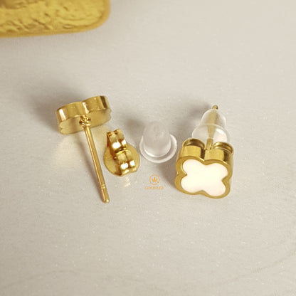 Aretes Trébol Blanco Z