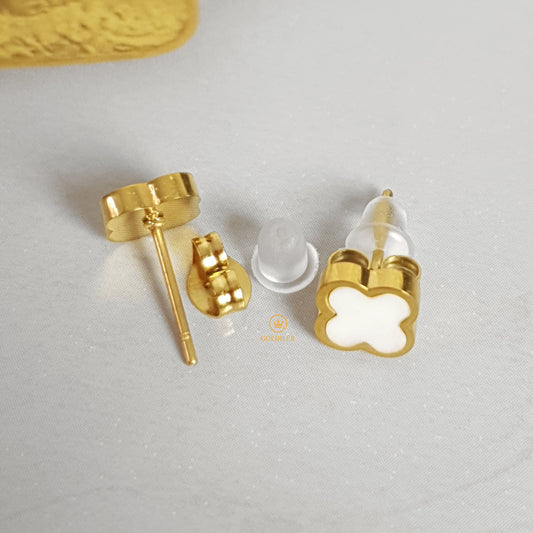 Aretes Trébol Blanco Z