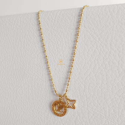 Cadena LV 2 dijes Mujer