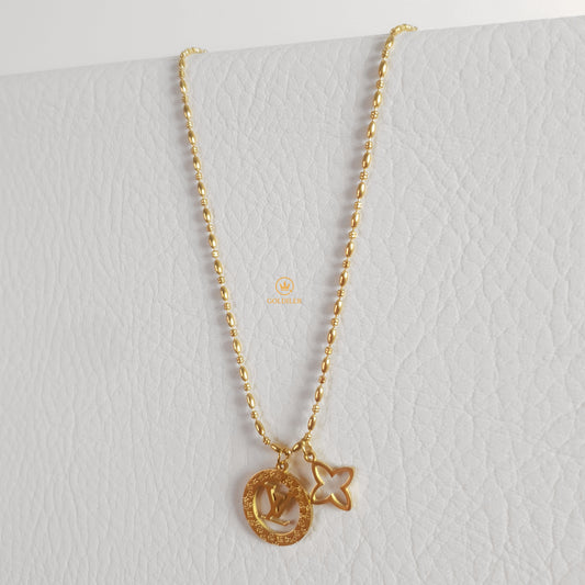 Cadena LV 2 dijes Mujer