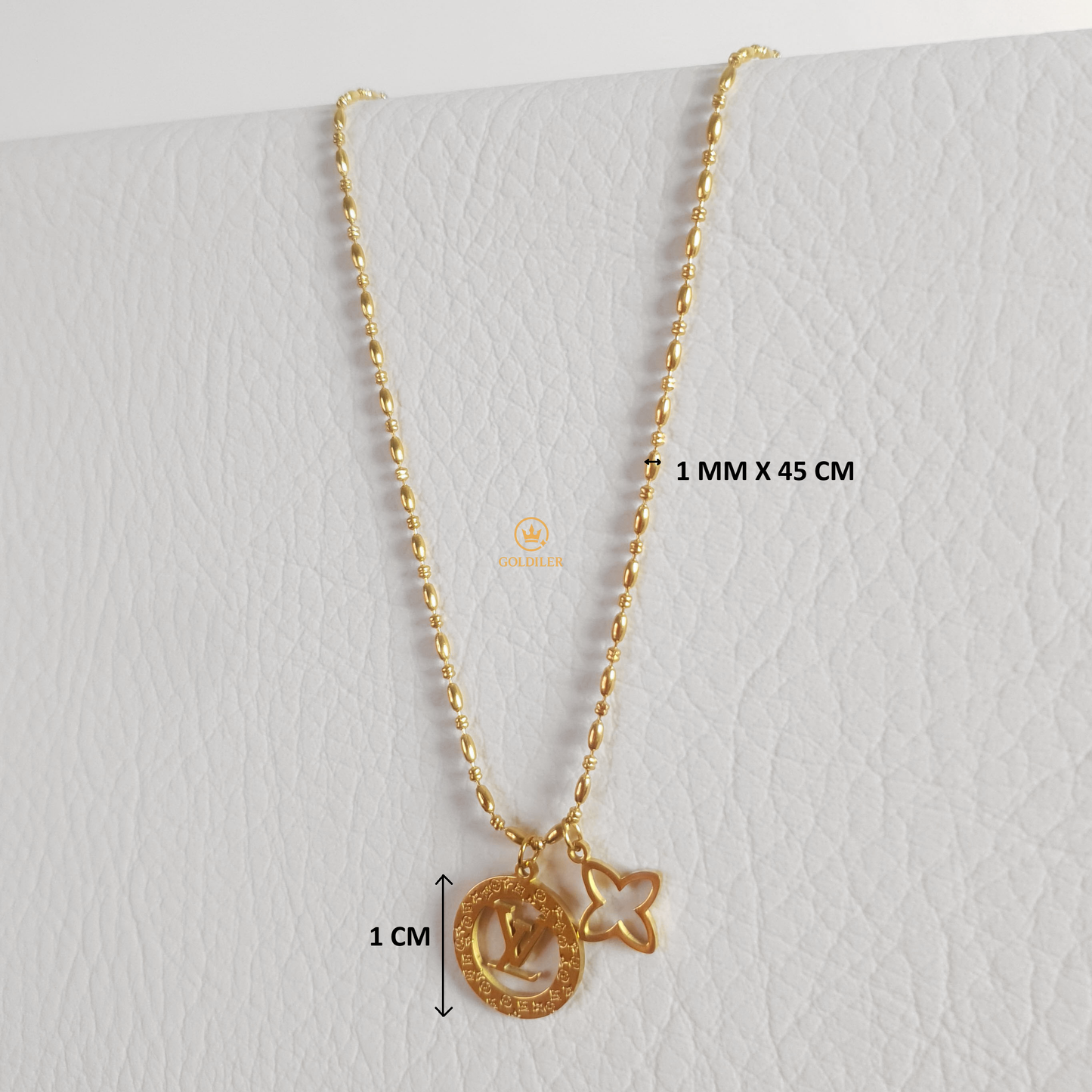 Cadena LV 2 dijes Mujer