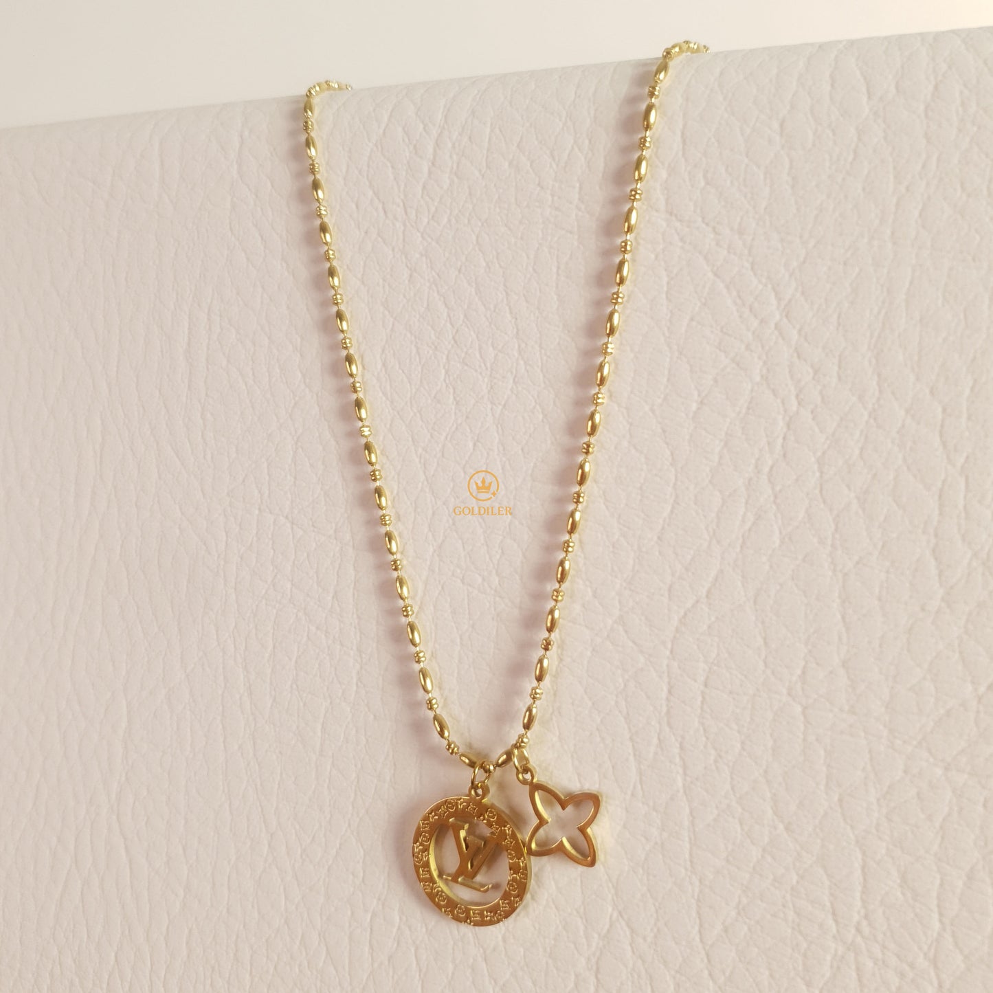 Cadena LV 2 dijes Mujer