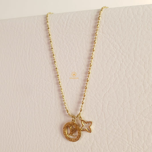 Cadena LV 2 dijes Mujer